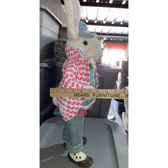 KAREN DIDION Cottontail Collection Mr. Easter Blue Bunny Rabbit Spring 26" Tall - Picture 12 of 14